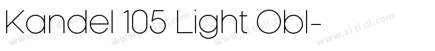 Kandel 105 Light Obl字体转换